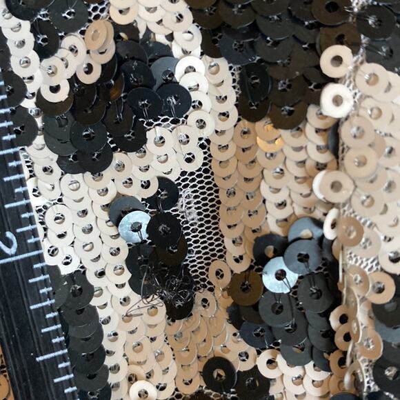 JOA LOS ANGELES Sequin Mini Dress Womens Sz Medium White Leopard Jungle - Picture 10 of 12